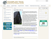 Tablet Screenshot of champlaintrailmuseum.com